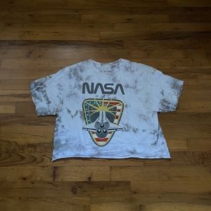 NASA tie dye crop top
